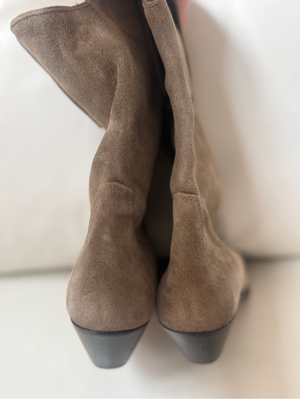 Isabel Marant Duerto 40MM Suede Western Boots Suede  Cowboy Taupe Sz 39 - Picture 8 of 10